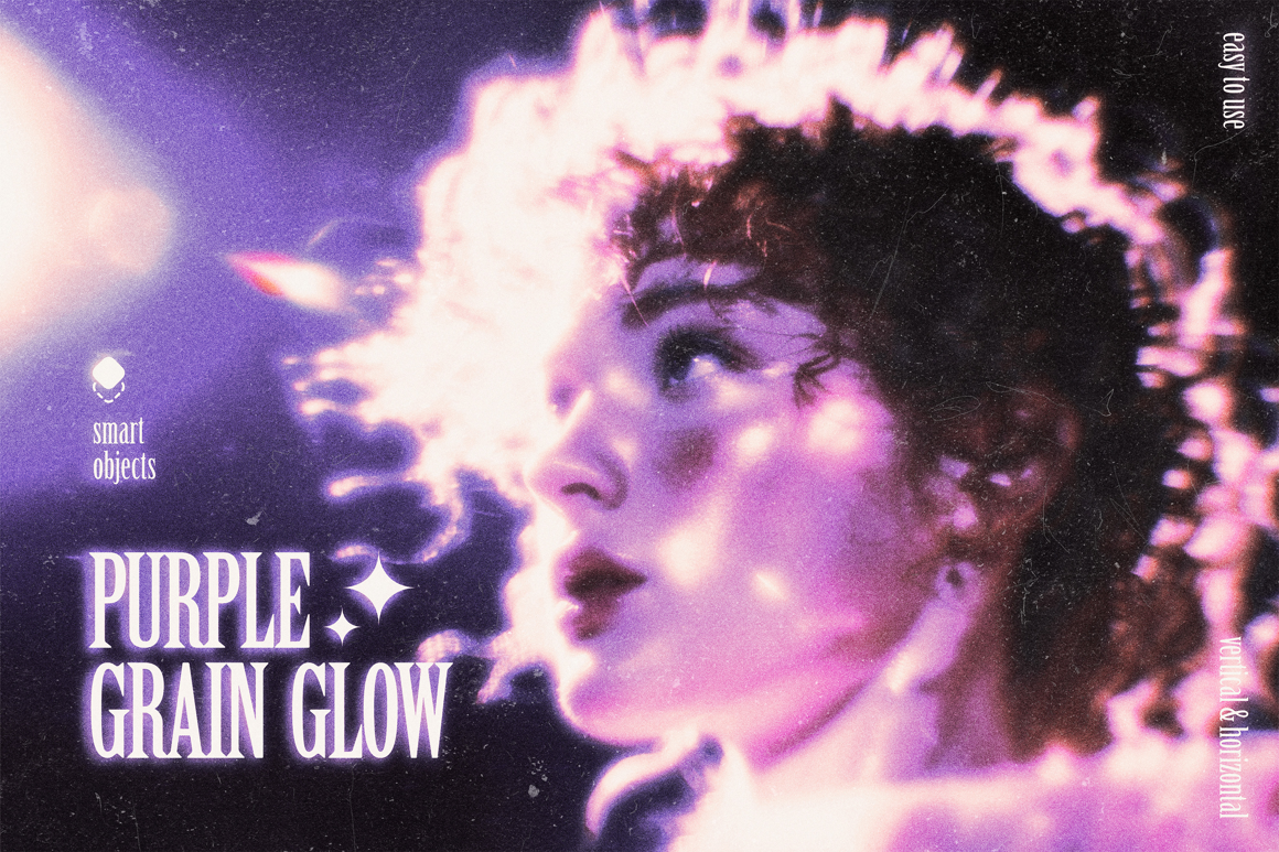 Purple Grain Glow Effect