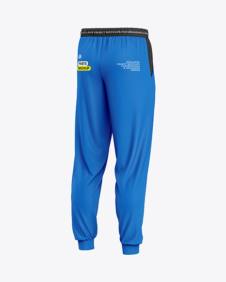 Men’s Pants Mockup - Back Half Side View