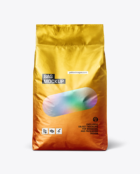 Metallic Bag with Handle Mockup