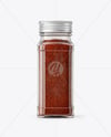 Glass Jar with Grounded Aleppo Pepper Mockup