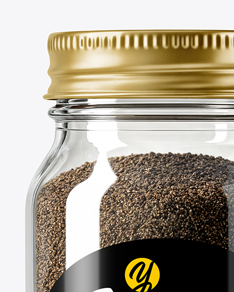 Spice Jar with Grounded Black Pepper Mockup