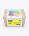 Kraft Paper Box in Glossy Sleeve Mockup