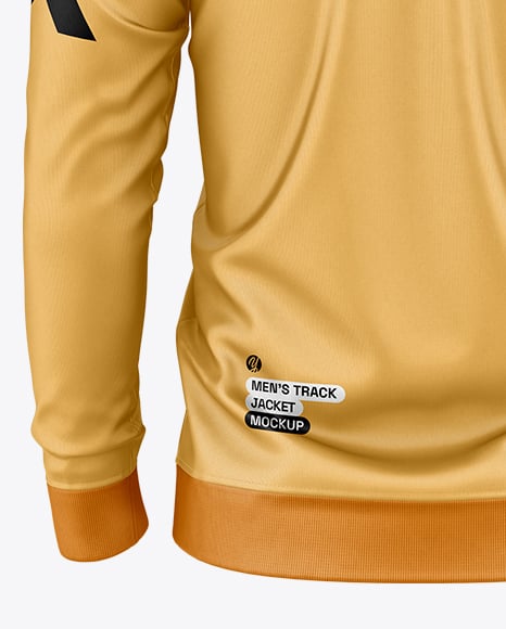 Long Sleeve Track Jacket Mockup - Back View