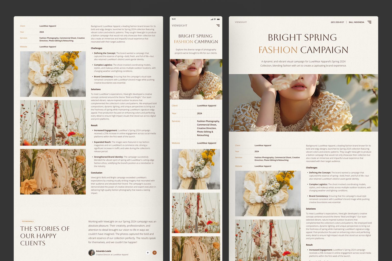 Viewlight - Photo Studio Website