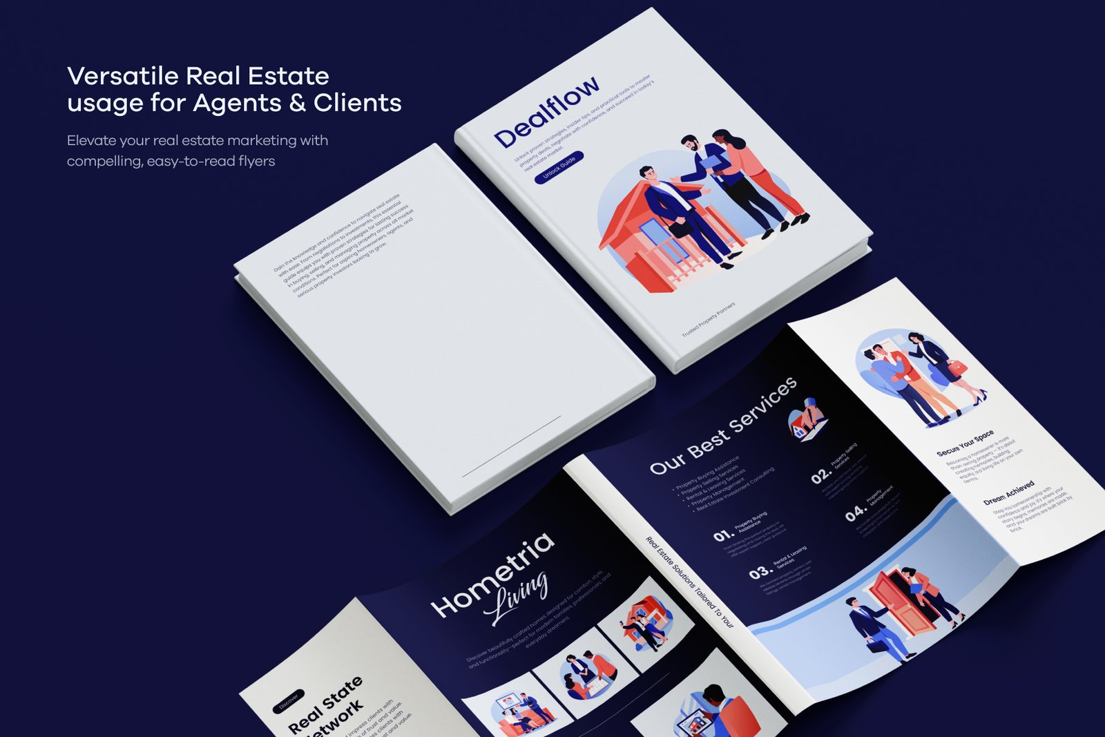 Real Estate Sale Illustration Art Set