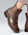 Chelsea Boots on Woman's Legs with Dress Mockup