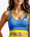 Woman Wearing a Crop Top and Leggings Mockup