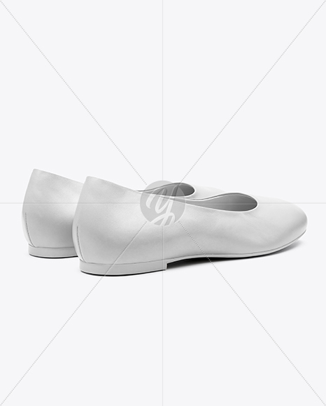 Pair of Leather Ballet Flats Mockup