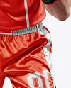 Man Wearing Boxing Kit with Jersey and Shorts Mockup