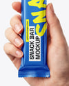 Matte Snack Bar in a Hand Mockup