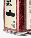 Square Glass Jar with Sumac Spice Mockup