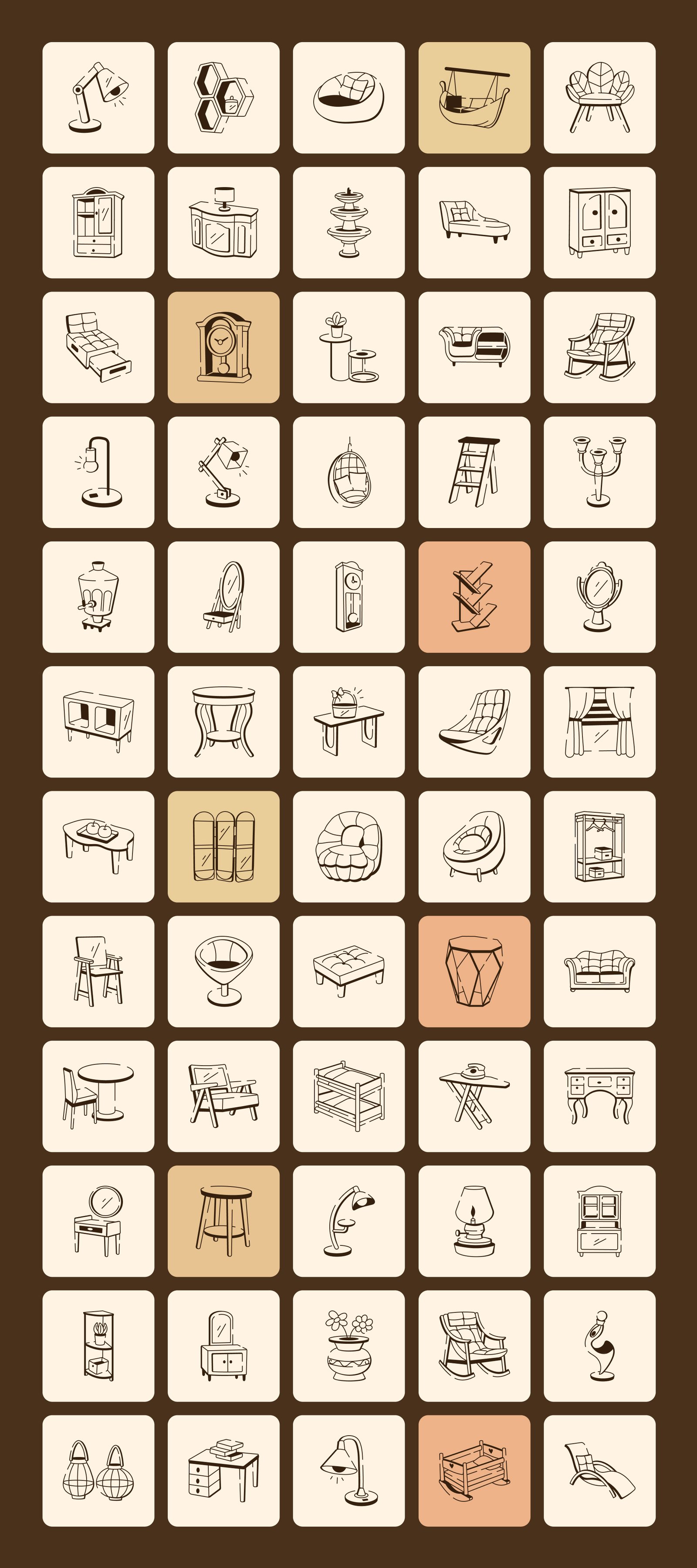 Home and Lifestyle Doodle Icons