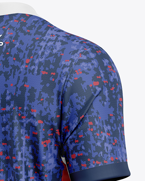 Soccer Jersey Mockup - Back Half Side View
