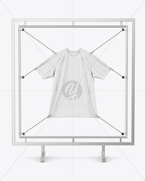 Training Jersey Hanging on a Hooked Frame Mockup
