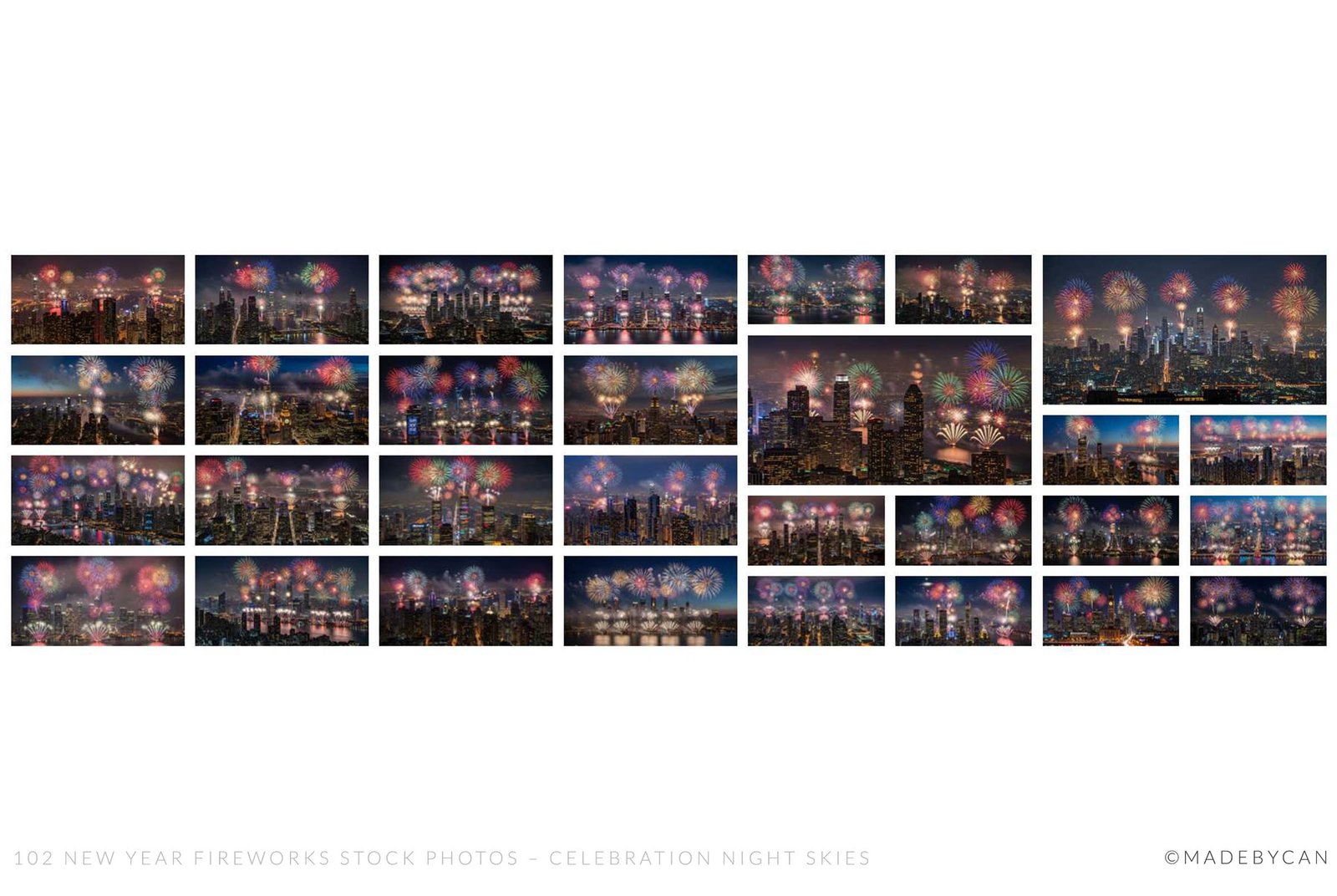 102 New Year Fireworks Stock Photos – Celebration Night Skies