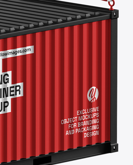 Hanging Shipping Container Mockup