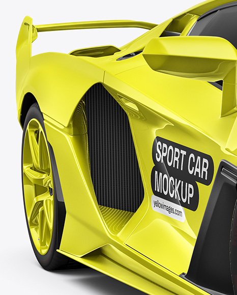 Sport Car Mockup - Front Half Side View