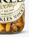 Glass Jar with Chanterelles Mushrooms Mockup
