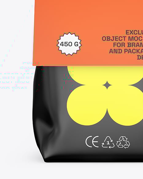 Matte Package with Paper Label Mockup