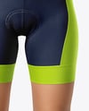 Woman Wearing Cycling Jersey and Bib Shorts Mockup