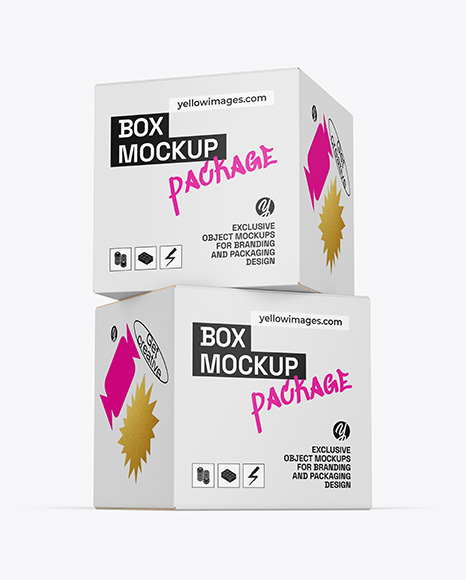 Two Paper Boxes Mockup