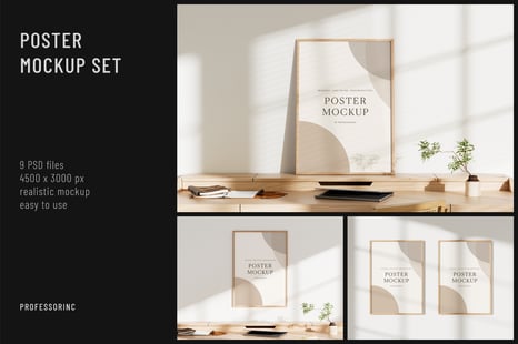 Poster Mockup Set - Frame mockup