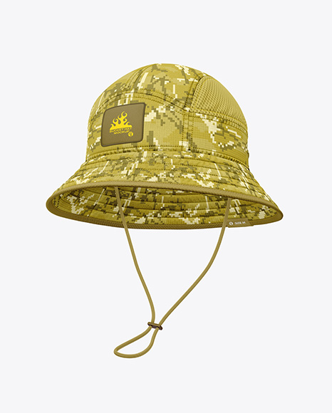 Ripstop Bucket Hat Mockup - Half Side View