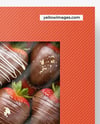 Box with Chocolate Covered Strawberry Mockup