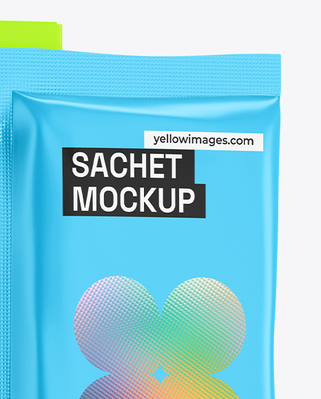 Sachet with Box Mockup