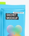 Sachet with Box Mockup