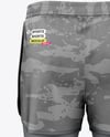 Men's Double-Layer Shorts Mockup - Back View