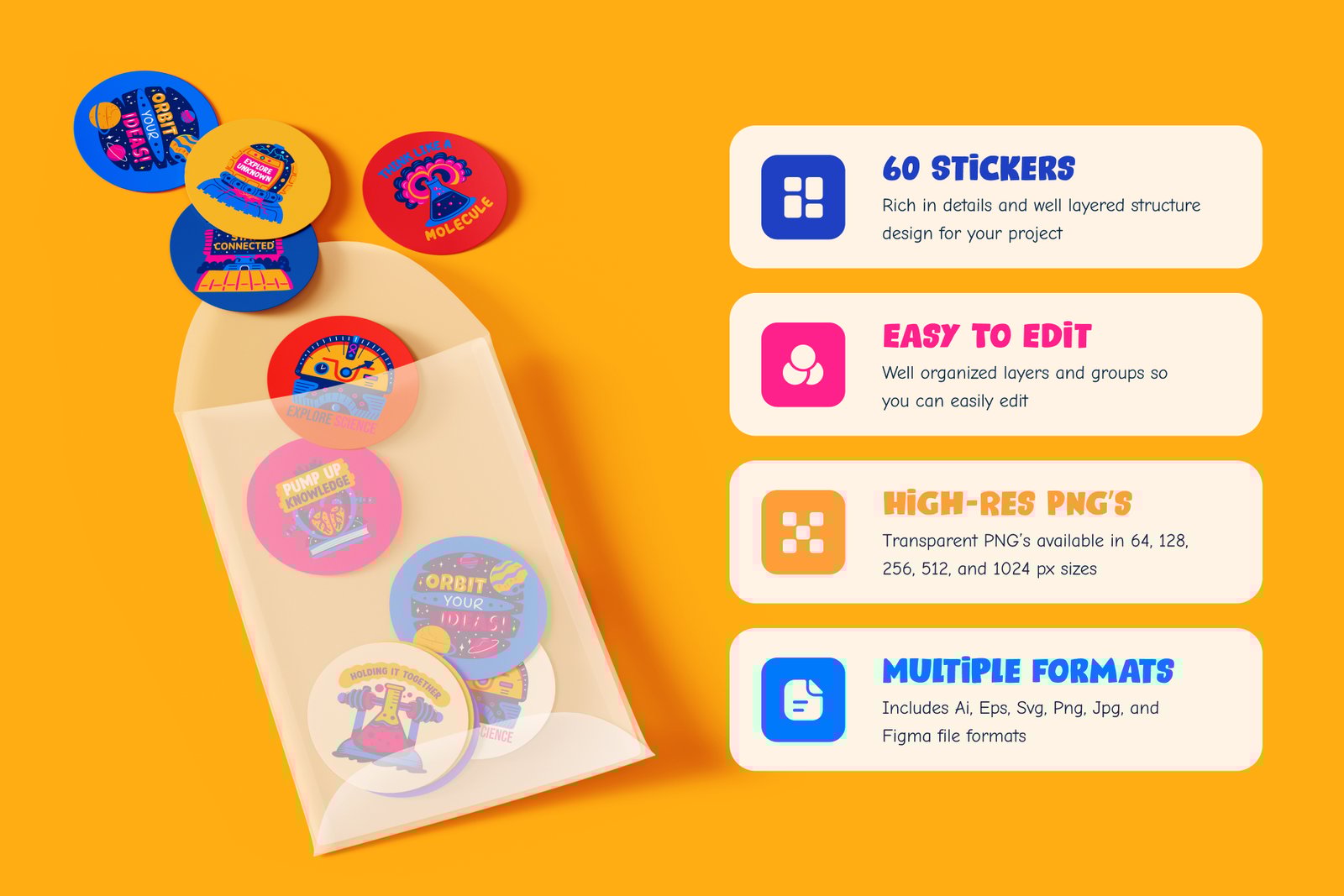 Science Stickers Set