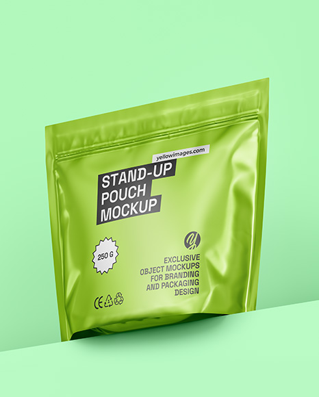 Metallic Stand-up Pouch Mockup