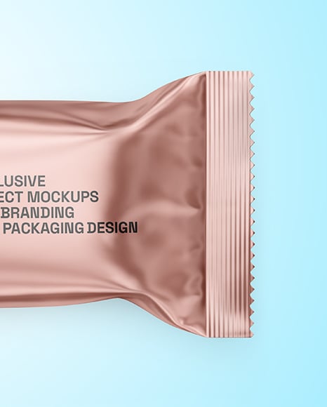 Matte Metallic Snack Package Mockup
