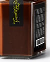 Hexagonal Jar with Chocolate Fudge Sauce Mockup