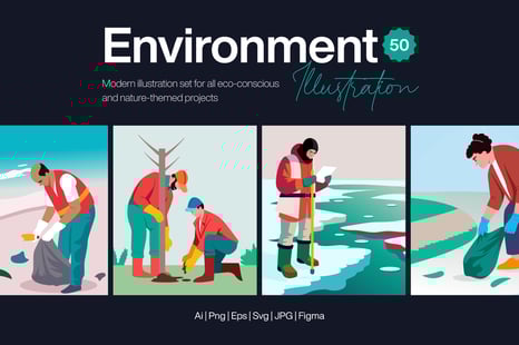 Environment Illustration Art Set
