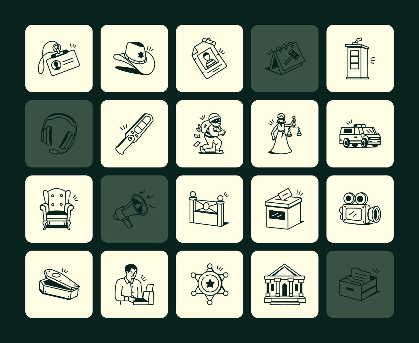 Court Drawing Art Set