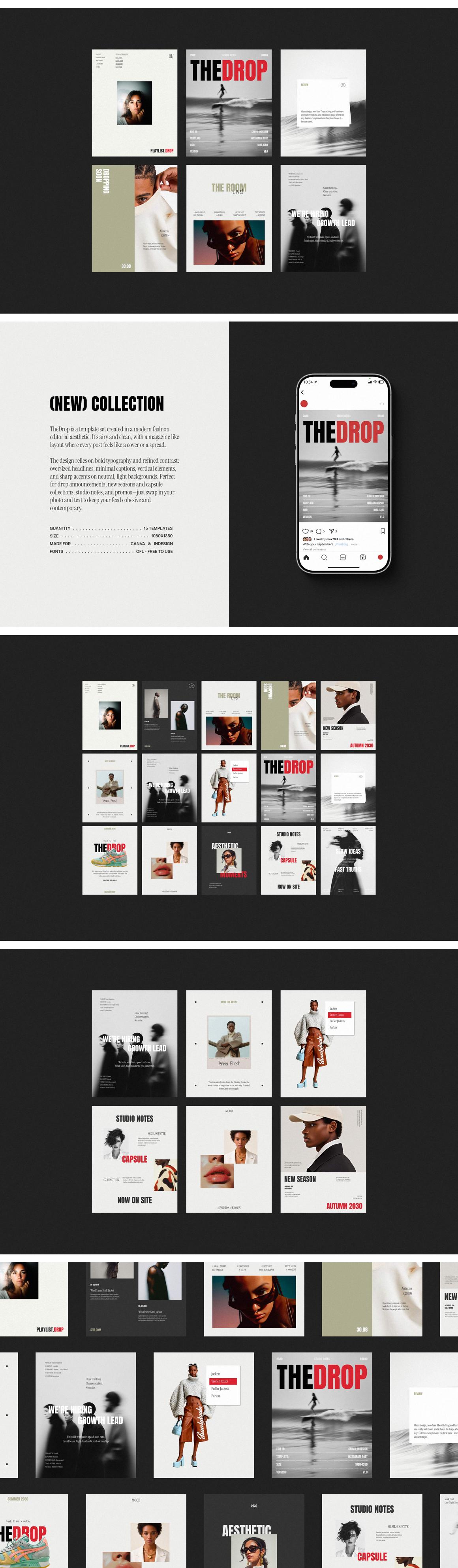 The Drop Instagram Templates Collection