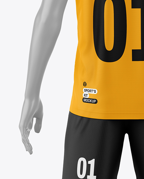 Kids Soccer Kit w/ Mannequin Mockup - Back view
