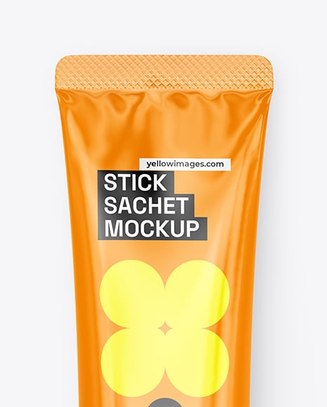 Glossy Stick Sachet Mockup