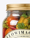 Jar with Pickles and Pickled Tomatoes Mockup