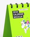 Desk Calendar Mockup – Half Side View