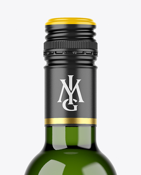 250ml Color Glass Wine Bottle Mockup