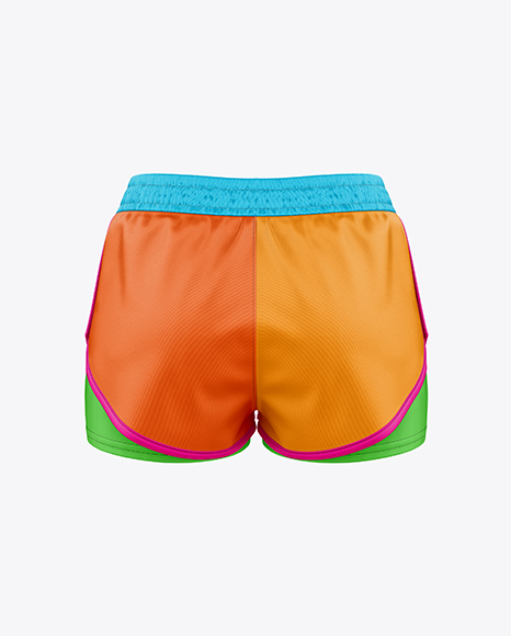 Women's Double-Layer Shorts Mockup - Back View