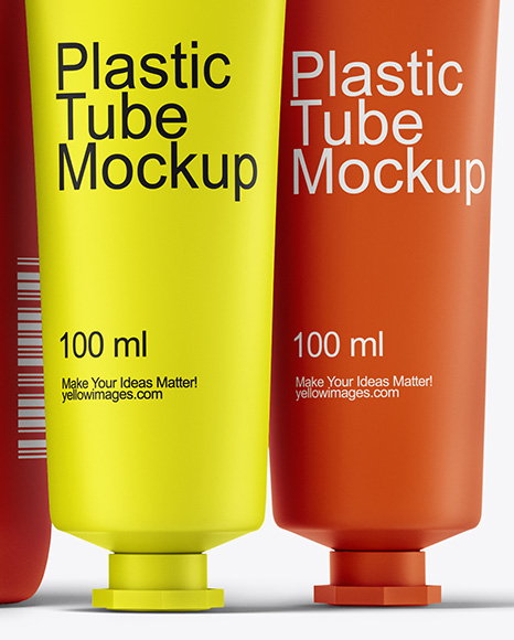 Pump Bottles with Tubes Mockup