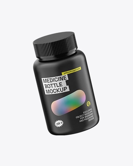 Matte Medicine Pill Bottle Mockup