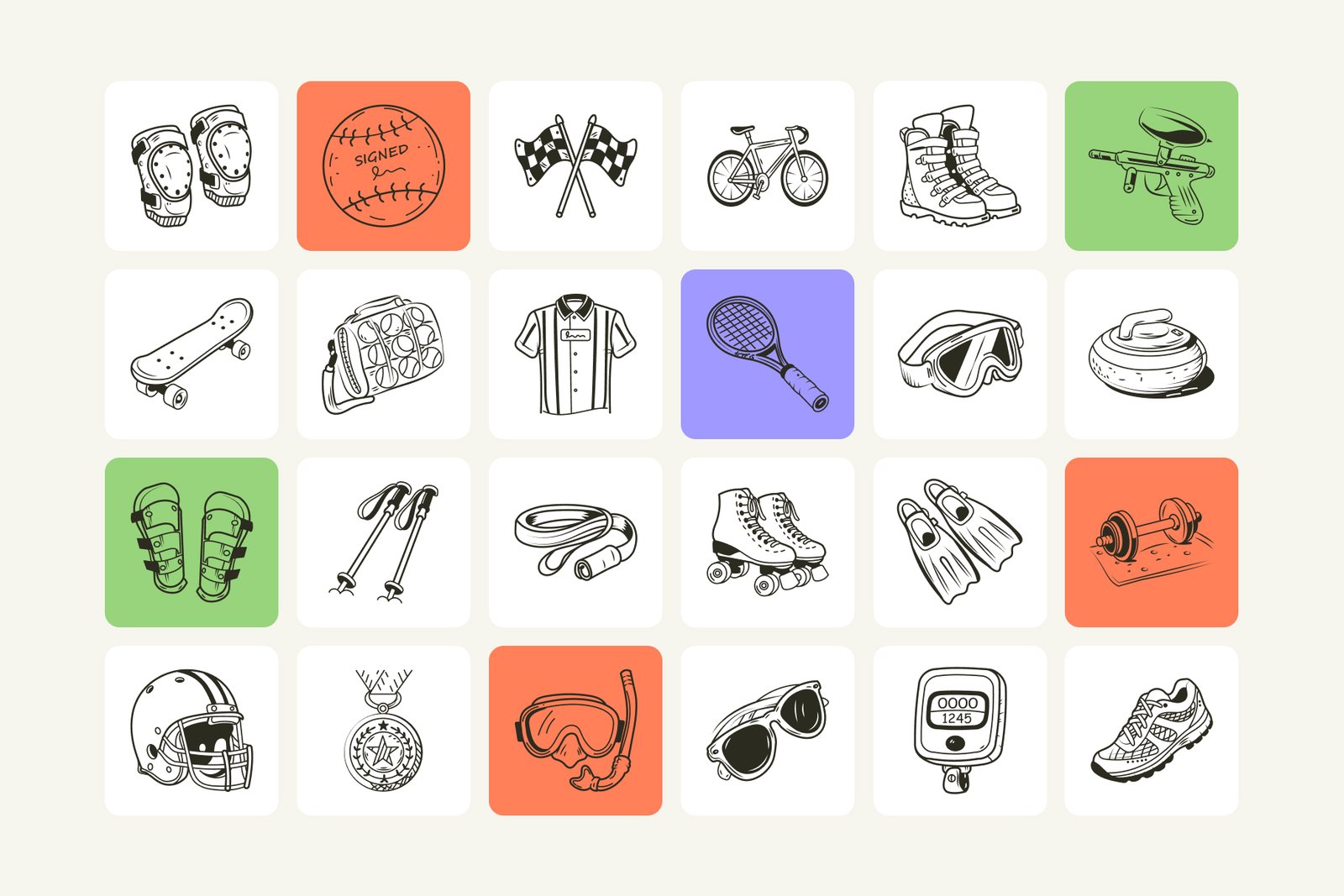 Sports Doodle Icons