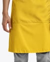 Asian Man Wearing Apron and Mandarin Neck Shirt Mockup