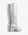 Pair of Women's High-Knee Boot Mockup