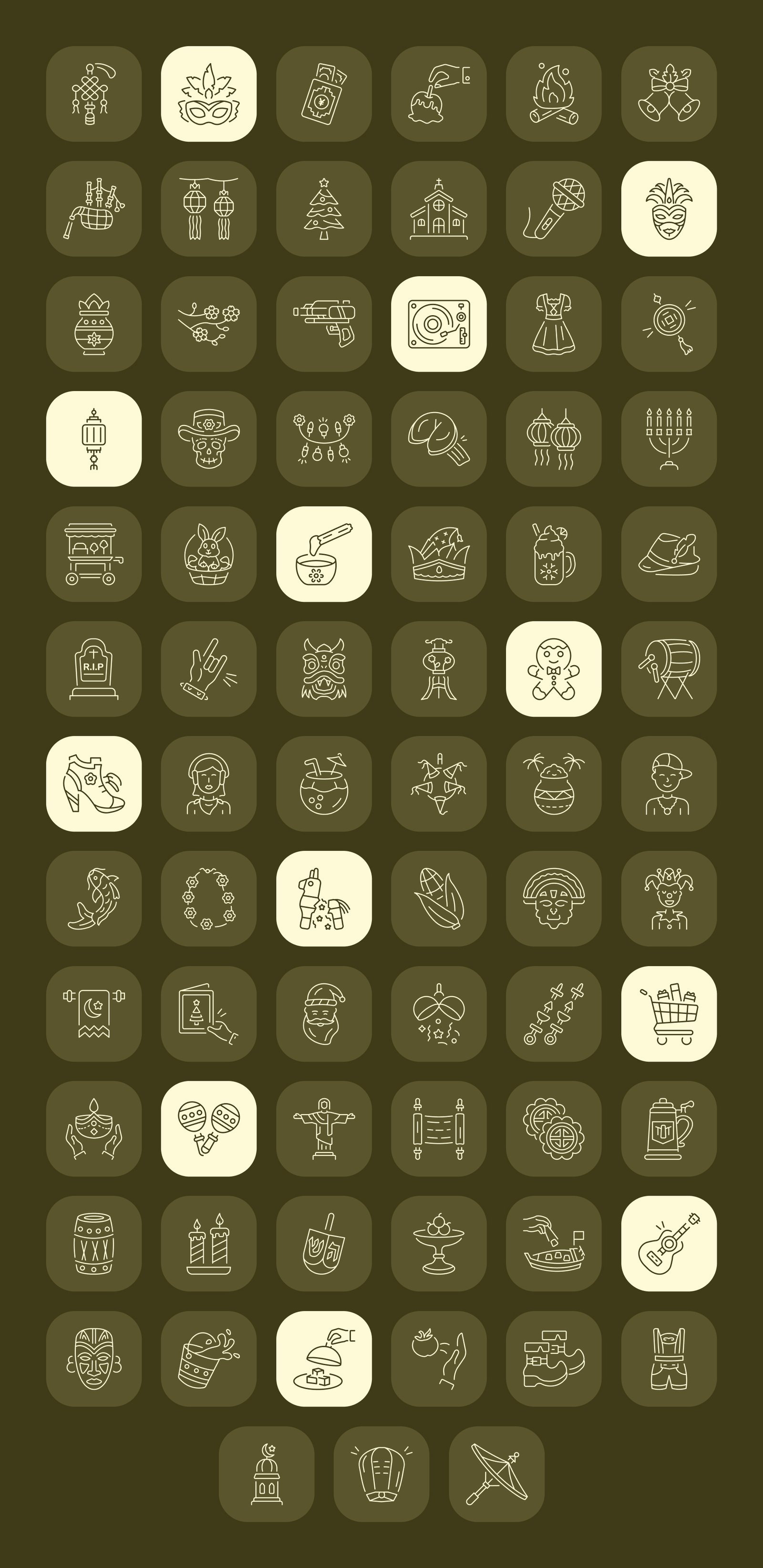 Festival Icon Art Set